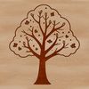 An illustration of a tree with a simplified trunk and branches, suitable for vector design.
