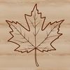 A single, stylized leaf design suitable for digital crafting projects or commercial applications.