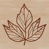 Free High-Quality Leaf Design A high-quality illustration of a single leaf with intricate details, suitable for vector graphics design.