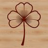 Vector Clover Shape A single leaf with three lobes, ideal for clip art and vector design projects.