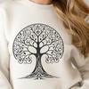 Beautiful Tree Icon SVG A simple tree icon designed as a scalable vector graphic (SVG) file, ideal for use in digital art and craft applications.