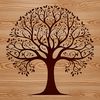 An illustration of a tree with detailed foliage and branches, suitable for vector design projects.