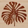 Nature's Artistic Leaf Design A stylized illustration of a single leaf with detailed veins, suitable for vector design and cutting machine projects.