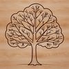 A detailed illustration of a tree with intricate foliage, suitable for vector art designs.