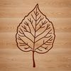 Simple Vector Leaf Element A simple, scalable SVG design element featuring a stylized leaf shape suitable for various digital projects.