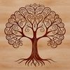 Botanical Illustration A stylized tree illustration, suitable for digital design and craft projects.