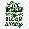 A nature-inspired SVG graphic with floral elements and inspirational quote for commercial or personal use.