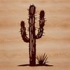 Spiny Garden Decorations A prickly desert plant with thick stems and sharp spines.