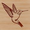 Close-up illustration of a hummingbird in mid-flight, showcasing its iridescent feathers and beak.
