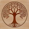 A stylized illustration of a tree, suitable for vector graphic design projects.