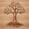 SVG Tree Image Template An illustration of a tree with branches and leaves, created as a vector graphic.