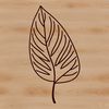Detailed Nature Element SVG A high-quality, scalable illustration of a single leaf with detailed texture and veins, suitable for digital designs.
