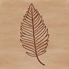 Natural Leaf Silhouette An isolated vector representation of a naturalistic leaf shape for design and crafting projects.