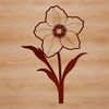 Botanical Style Flower Artwork A stylized illustration of a daffodil flower in a botanical style.