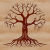 Scalable SVG Tree Design A digital representation of a tree, created as a scalable vector graphic (SVG) for easy editing and use in creative projects.