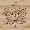 Detailed SVG Nature Design A detailed vector illustration of a single maple leaf with serrated edges.