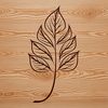 Nature's Delight SVG Icon A stylized illustration of a single leaf with natural texture, suitable for vector design and cutting machine applications.