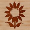 Bright Blooms Floral Pattern A simple line drawing of a sunflower with yellow petals and dark center, suitable for gardening or floral designs.