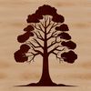 Nature's Symbol Illustration A stylized illustration of a tree with detailed foliage and trunk, suitable for graphic design and digital projects.