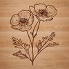 Natural Floral Design Illustration of a wild flower in a natural setting, suitable for digital design and craft projects.