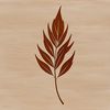 A detailed illustration of a single leaf with realistic veins and texture.
