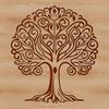 Natural Tree Illustration A detailed illustration of a tree in a natural environment, suitable for various design and crafting purposes.