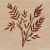 Free Vector Art Nature Design A stylized illustration of a single leaf with veins, suitable for digital design and cutting projects.