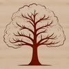 Digital Art Tree Template A stylized illustration of a tree, suitable for digital art projects.