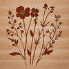 Botanical SVG Image Download Free A single stem with a cluster of delicate petals, typical of wildflowers found in natural environments.