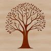 Nature's Iconic Emblem A stylized illustration of a single tree in a natural environment.