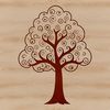 A stylized illustration of a tree in a vector format, suitable for digital design and printing.