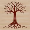 Beautiful Nature Scene - Tree Silhouette A stylized illustration of a tree with branches and leaves, created as vector art for commercial or personal use.
