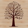 An SVG graphic representation of a single tree trunk and foliage, ideal for use in digital artwork and craft projects.