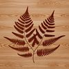 Free Nature-Inspired Clip Art An ornamental leaf design created using vector art techniques, ideal for crafting and DIY projects.