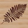 A Simple Leaf Illustration An isolated graphic representation of a leaf with smooth lines and sharp edges.