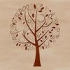 Natural Tree Silhouette Vector Art Vector illustration of a tree with branches and leaves in a natural style.