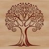 Lush Tree Illustration A detailed illustration of a tree with lush foliage and branches, suitable for vector art and cutting machine design.