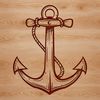 Nautical anchor illustration in vector format.
