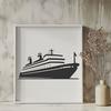 Nautical Vacation Vessel Design A nautical vessel designed for vacation travel.