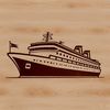 A nautical-themed cruise ship illustration for graphic design projects.
