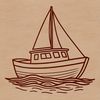 Vector design of a boat, ideal for cutting machines and laser cutters.