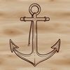 Anchor nautical symbol for cruise or boat decoration in vector format.