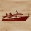 A colorful illustration of a large nautical vessel on the open water, ideal for creating vector designs.
