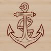 Beautiful Vector Anchor Clip Art A nautical-themed anchor design with bold lines and simple shapes, suitable for vector art and cutting machine projects.