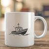 Sleek Boat Vector Design A sleek boat silhouette created as vector art.