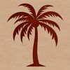 Nautical Palm Tree Illustration A nautical-themed illustration of a palm tree on a cruise ship's deck.