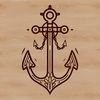 Beautiful Rope and Chain Design Anchors with rope and chain in a nautical design.