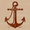 Beautiful Rope Anchors SVG Anchors with rope design in a nautical theme.