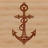 Nautical Rope Design SVG An illustration of a classic anchor design featuring a sturdy rope wrapped around the shank.