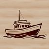 Watercraft Vector Illustration A detailed illustration of a boat in vector format, suitable for digital cutting machines like Cricut.